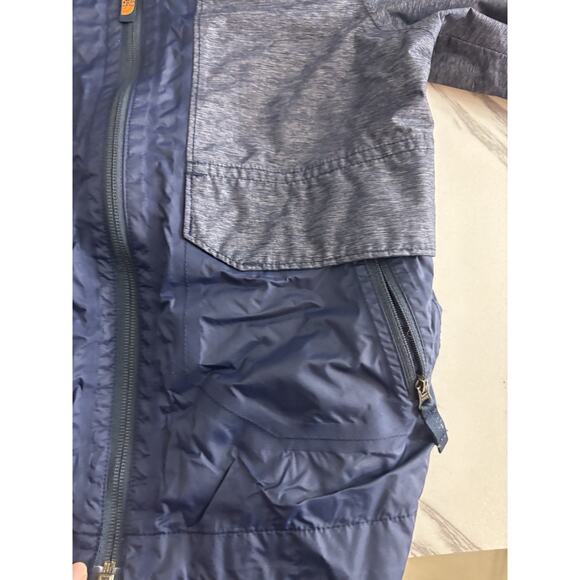 The North Face Boy’s Quinn Rain Jacket Blue Orange Zip Hooded Size XS - Picture 3 of 8